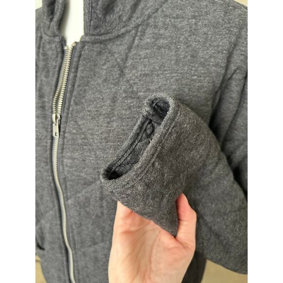Z Supply Catharina Oversized Quilted Zip Jacket in Gray Mid Length Coat size S - Picture 9 of 10